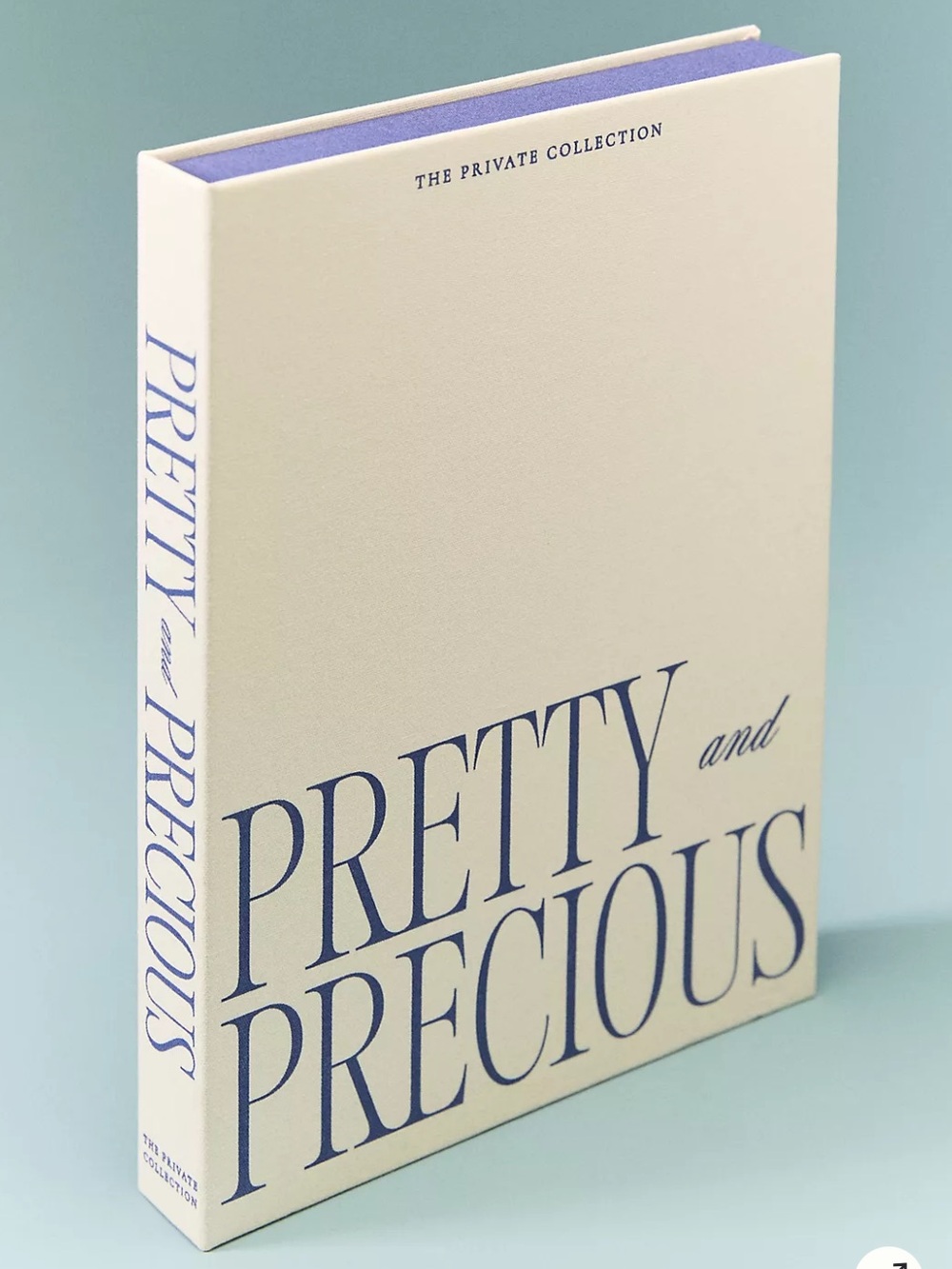 Anthropologie Pretty and Precious Storybook Book Shaped Jewelry Box Navy Blue
